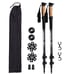 2pcs Durable Telescopic Multifunctional Aluminum Trekking Pole