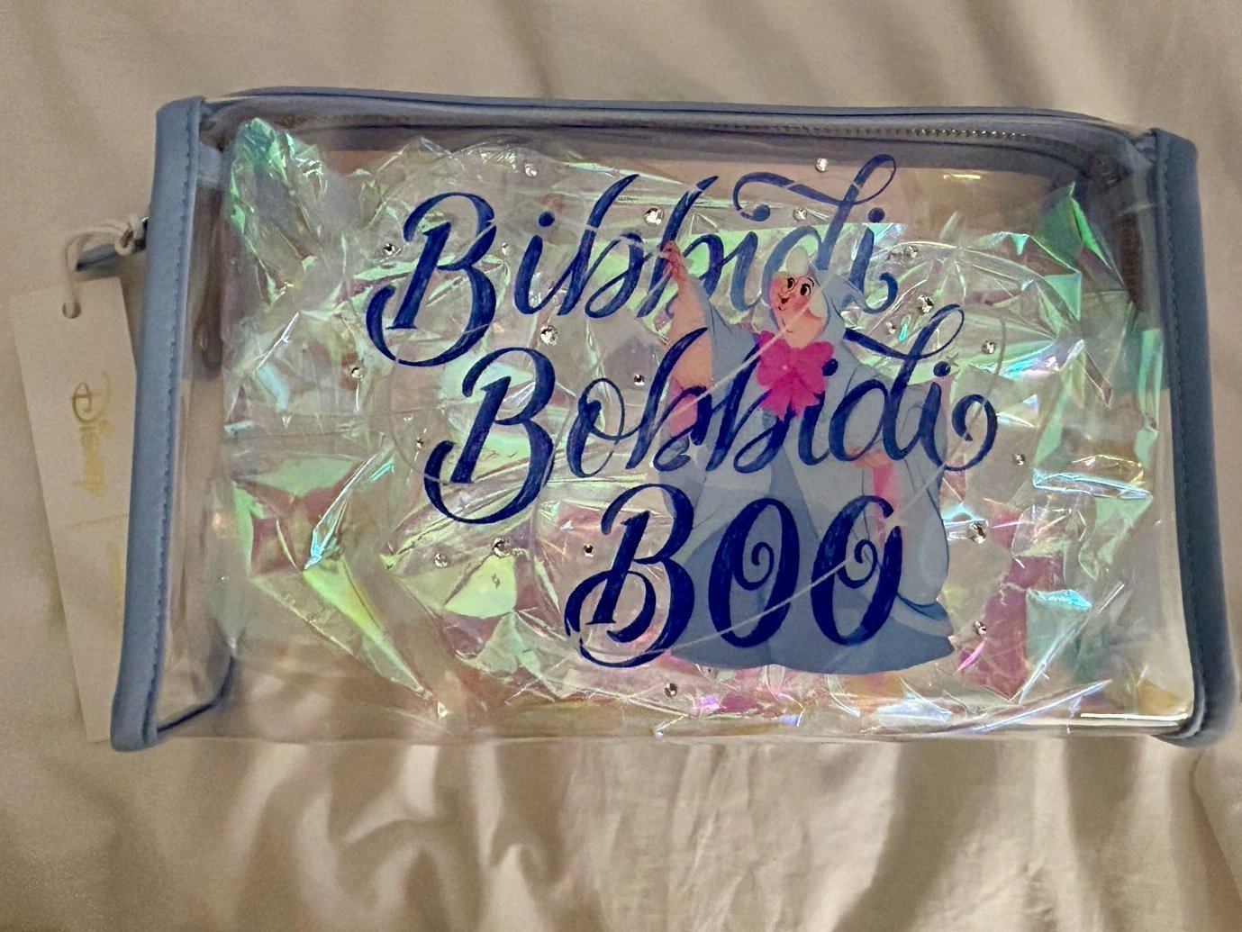 Stoney clover Lane Disney Cinderella Clear large travel pouch.