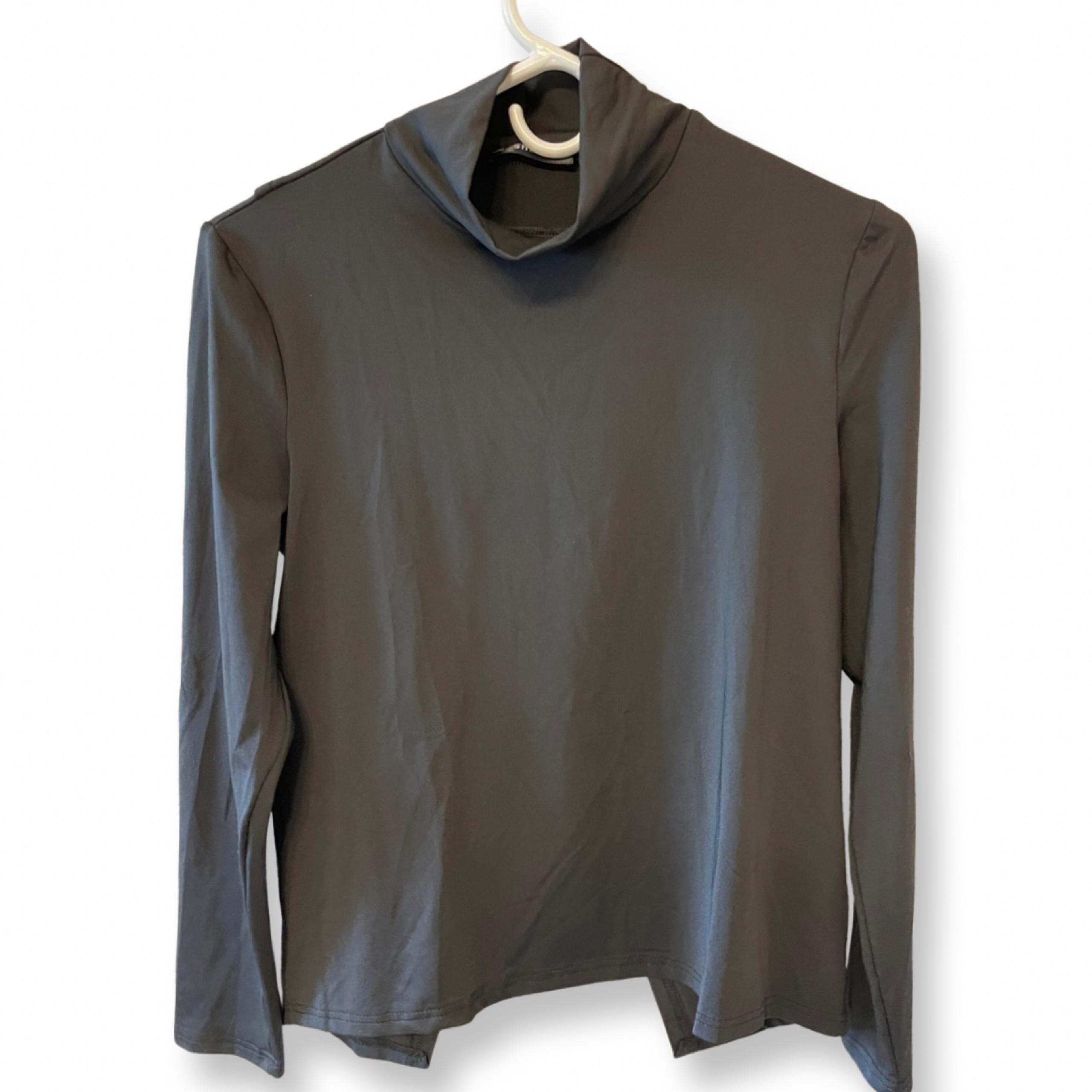Black turtleneck with back detail