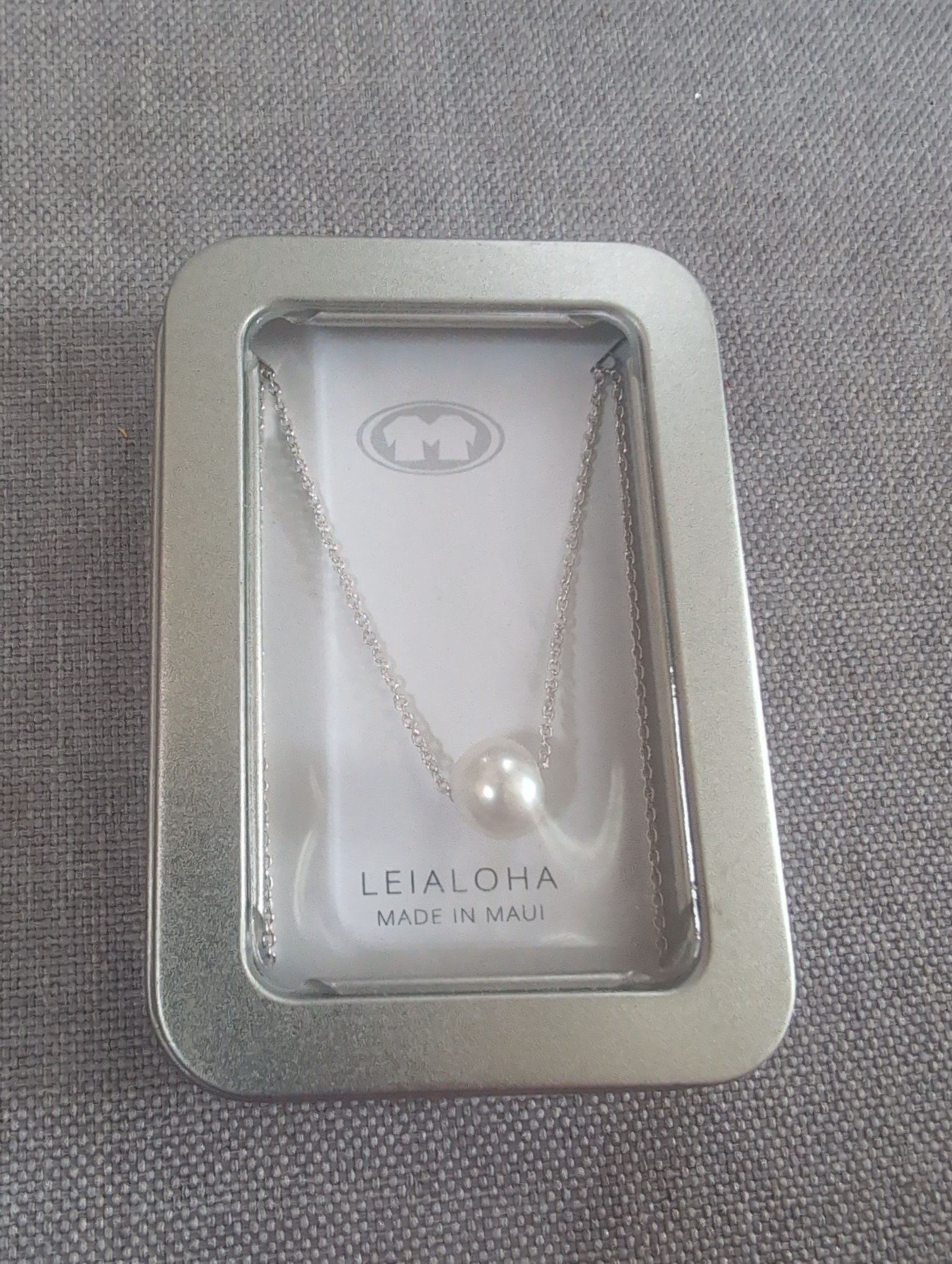 Sterling Silver Necklace, w/Genuine, Natural Maui Pearl