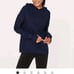 Lululemon Womens Sz 4 Extra Mile Hoodie Heathered Hero Blue Black