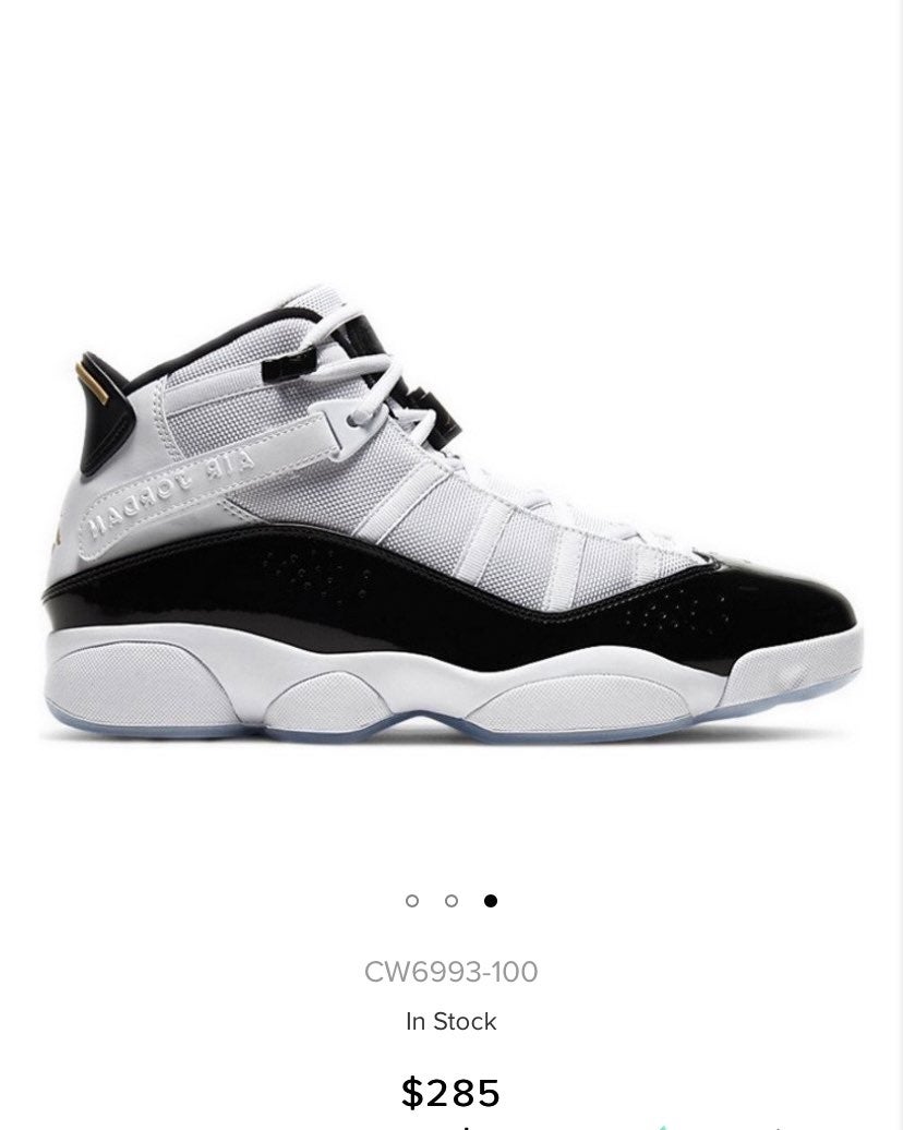 Nike Jordan 6 Rings GS 'Defining Moments' Basketball Shoes/Sneakers