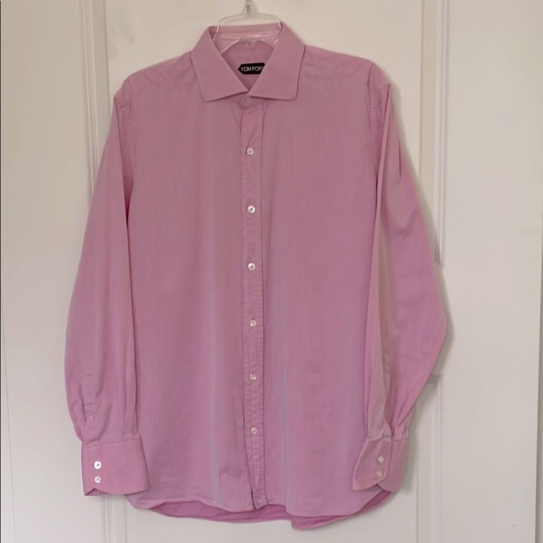 Tom Ford Pink Classic Button Down Dress Shirt 17/43 Large