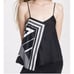Rag & Bone Isadora Silk Cami Black White Asymmetrical Size X-Small new Size 2
