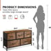 5 Drawer Dresser for Bedroom, Wide Chest of Drawers, Fabric Dresser Storage