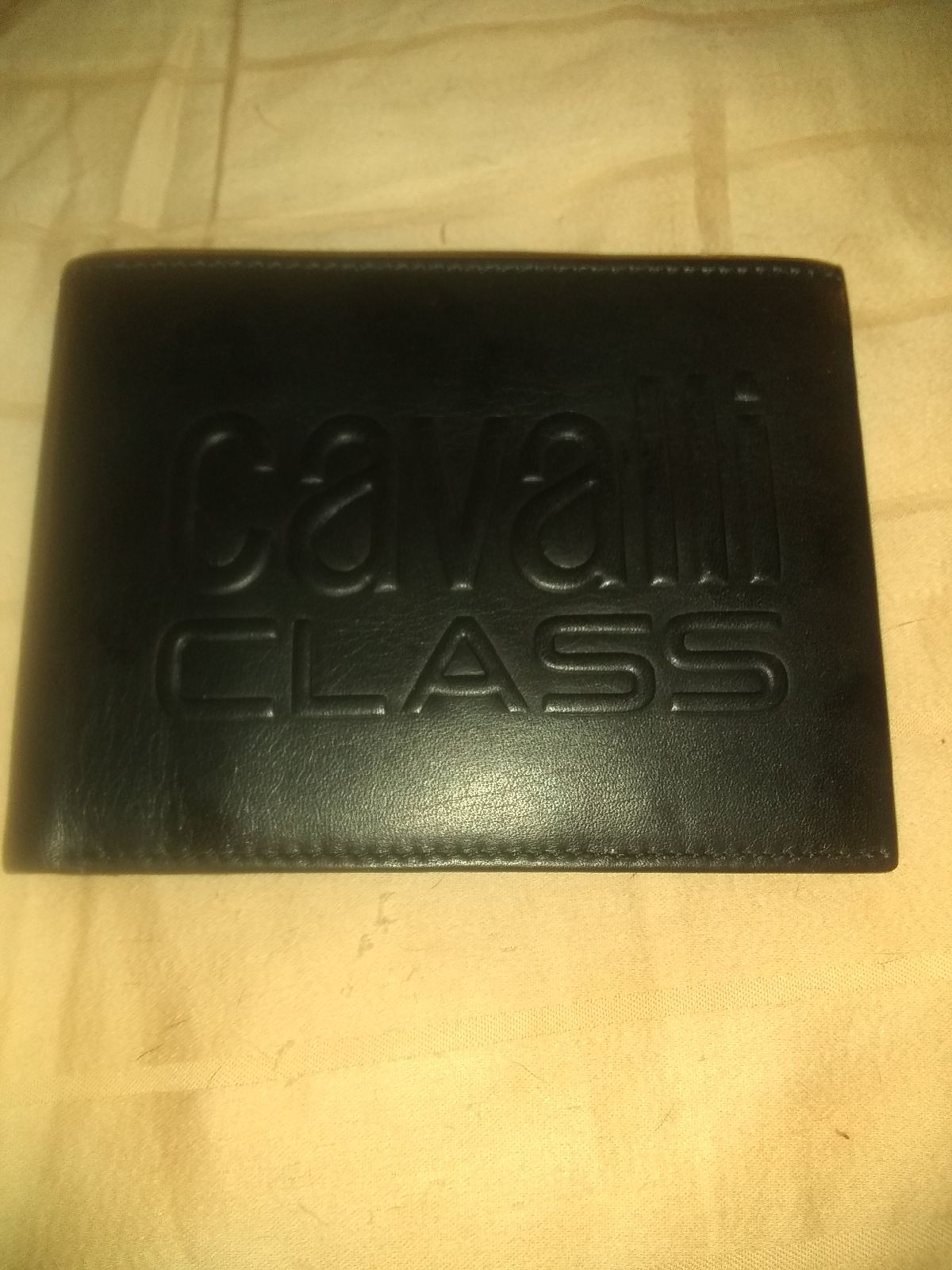 roberto cavalli Blk Leather Wallet