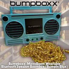 Bumpboxx MicroBoom Wearable Bluetooth Speaker Boombox - Bumpin Blue