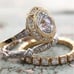 Royal Blue And White CZ Inlaid Glamorous Double-deck Ring, GPMB1451