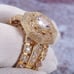 Royal Blue And White CZ Inlaid Glamorous Double-deck Ring, GPMB1451