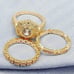Royal Blue And White CZ Inlaid Glamorous Double-deck Ring, GPMB1451