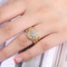 Royal Blue And White CZ Inlaid Glamorous Double-deck Ring, GPMB1451