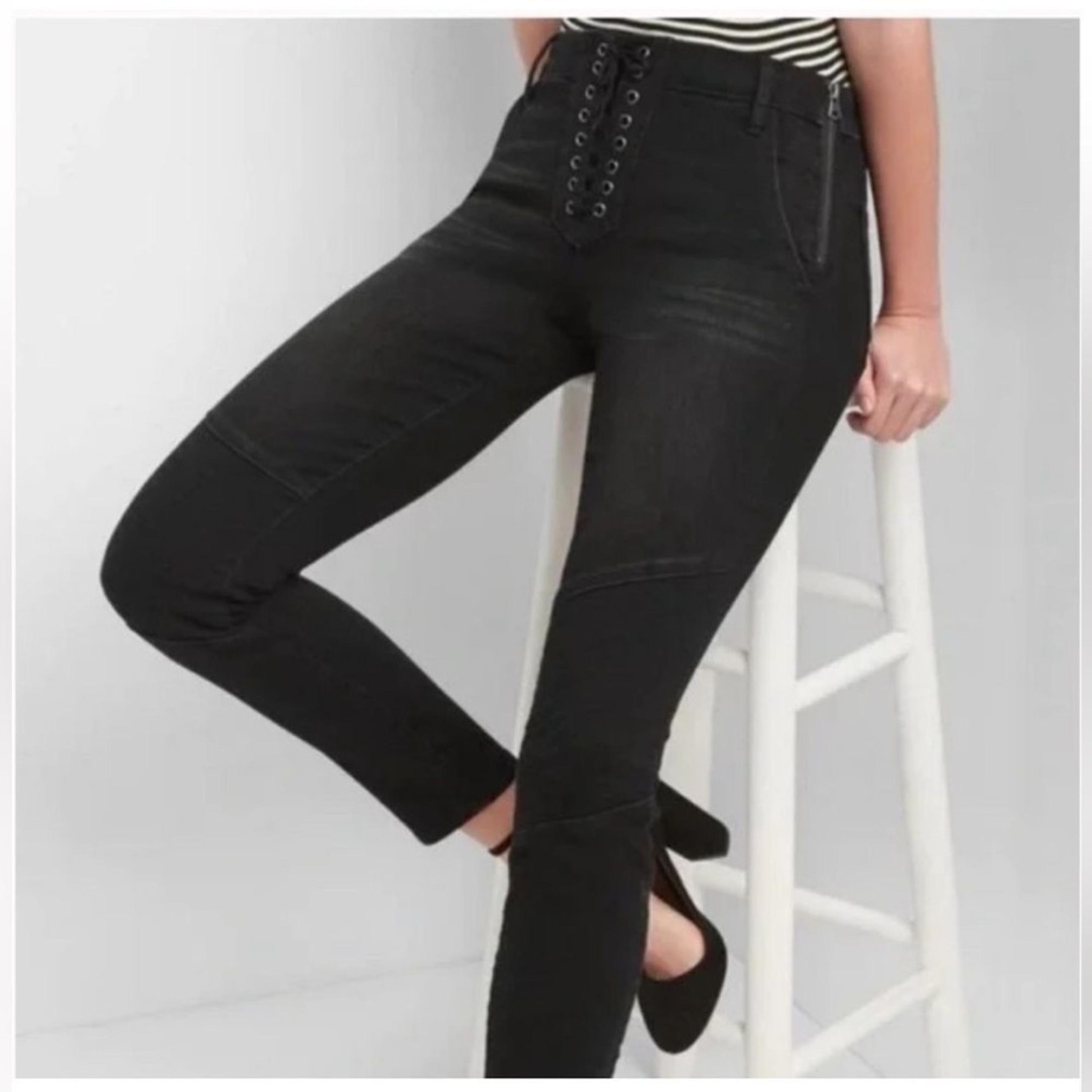 Gap GAP FOR GOOD 1969 True Skinny Black Moto Jean Leggings Sz 29