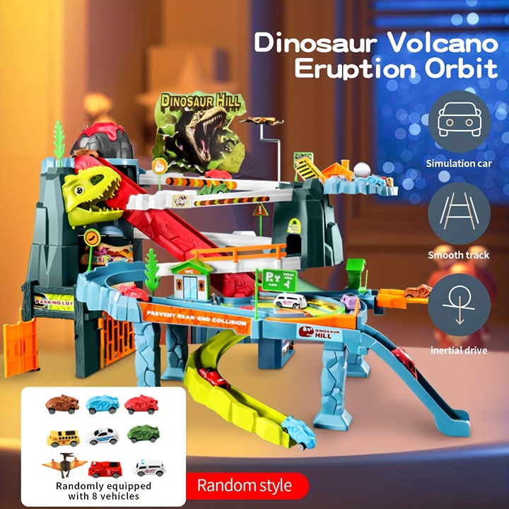 Children's Dinosaur TrackToy Car -xmx8
