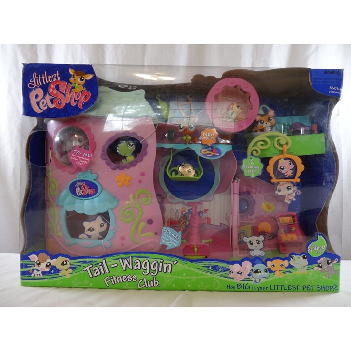 682 & 683 Kangaroo Guinea Tail Waggin Fitness Club Playset Littlest Pet Shop NEW