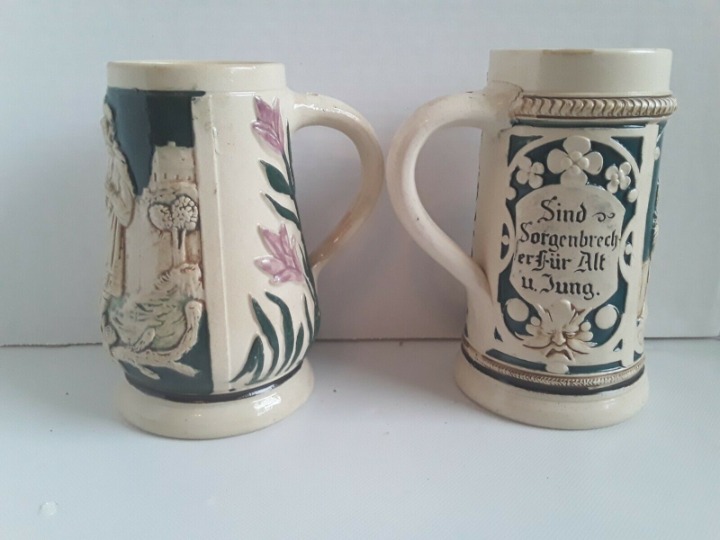 2 Old Germany Beer Steins Mugs