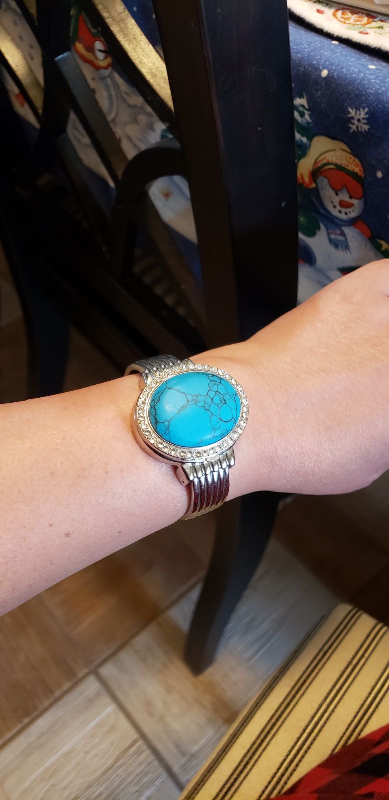 Turquoise bangle watch