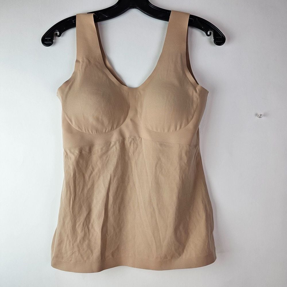 Knix by Knixwear M Tank Top Built in Bra Beige Nude Camisole Slimming Evolution
