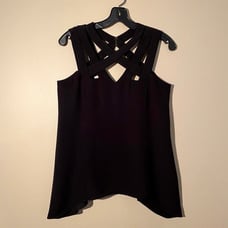 BCBGMaxAzria Black Halter Top Sz XXS
