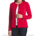 CHICO'S Red Quitled Textured Snap Closure Knit Jacket Blazer // L