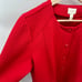 CHICO'S Red Quitled Textured Snap Closure Knit Jacket Blazer // L