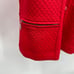 CHICO'S Red Quitled Textured Snap Closure Knit Jacket Blazer // L