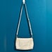 Coach Carrie Leather Crossbody Chain Shoulder Bag Chalk White F22212