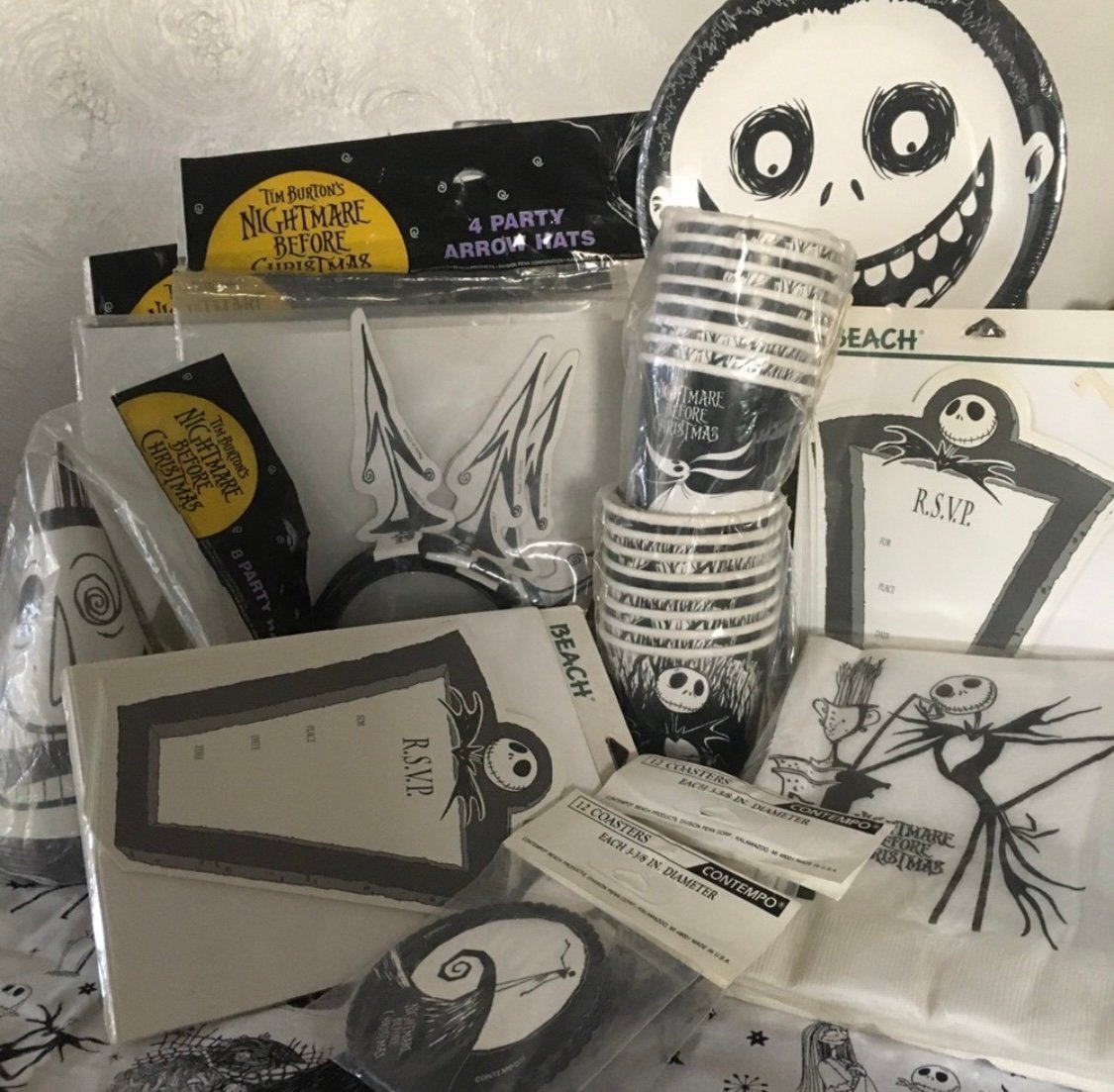 Nightmare Before Christmas party decorations birthday vintage BEACH Japan