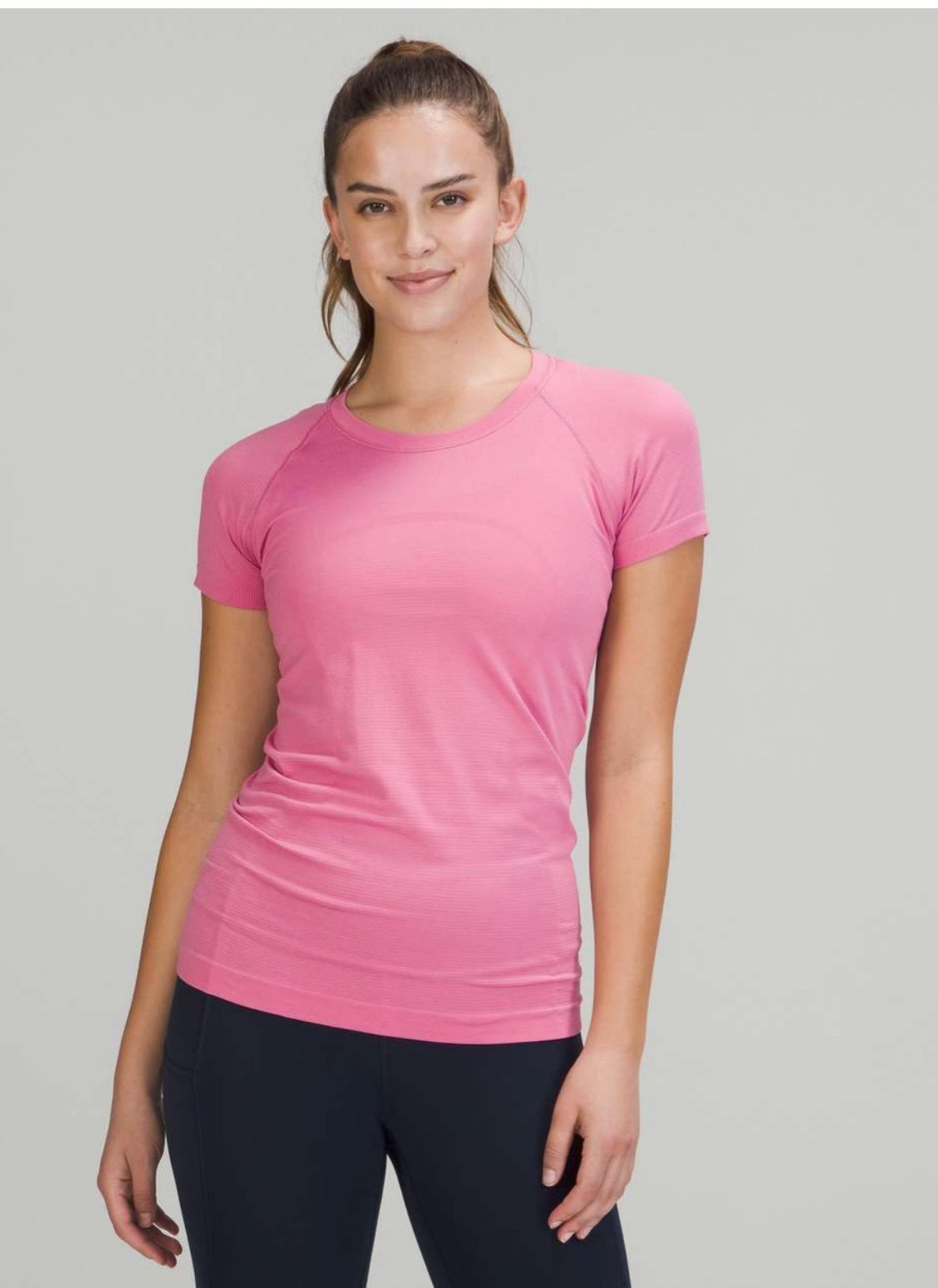 Lululemon Swiftly Tech Short Sleeve Run Shirt in Pink, Size 10