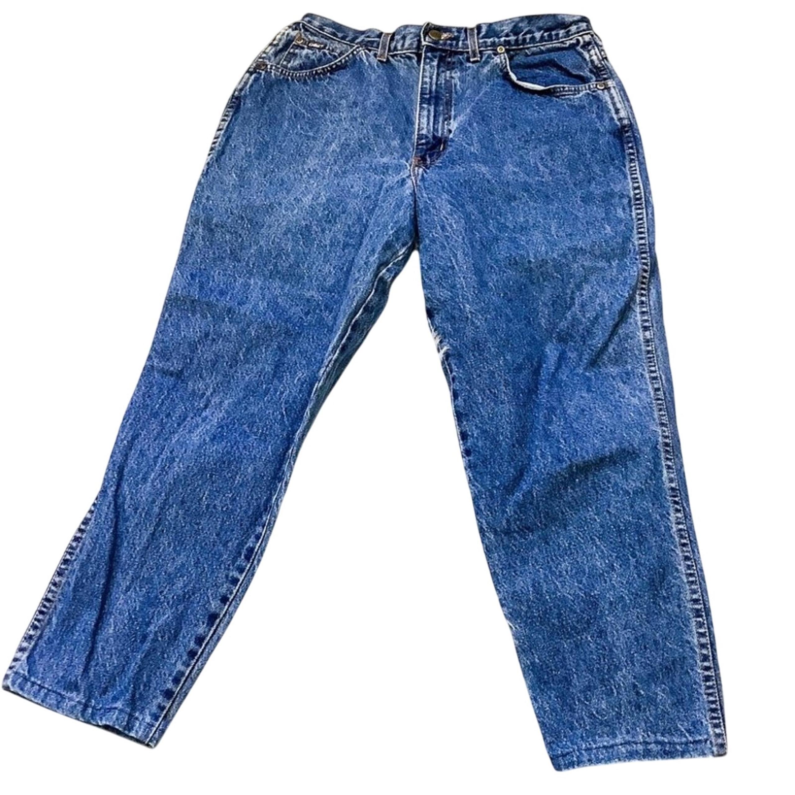 Chic Made in the USA Mom Jeans Short Size 16 Petite Cute Vintage Summer Blue