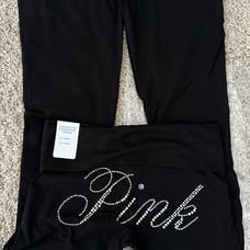 VS PINK Bling Limited Edition Cotton Foldover Waist Flare Legging Y2K SMALL/REG