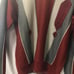 Gabicci Red and Grey Wool Color Block Pullover Style V-neck Unisex Sweater L