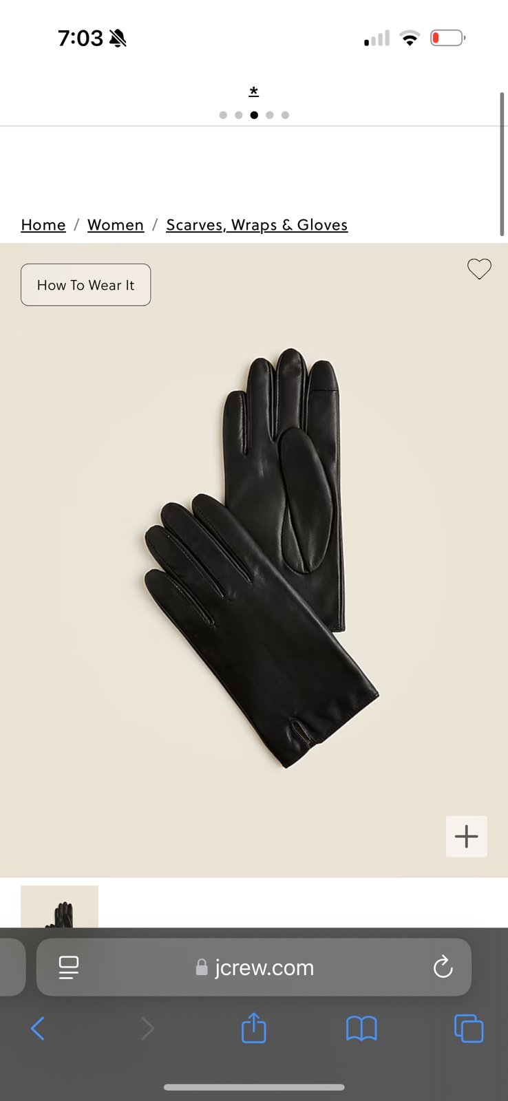 Leather Gloves j crew size small
