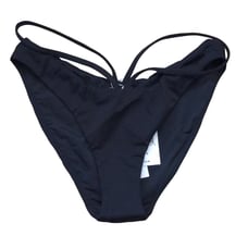 Jonathan Simkhai Signature Emmalynn Bikini Bottom Black Crisscross M New