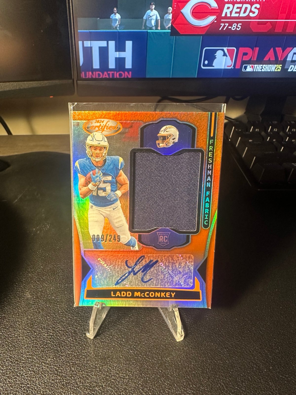 Ladd McConkey Orange Certified RPA /249
