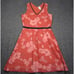 Garnet Hill Linen Fit & Flare Dress Size 12 Sleeveless Floral Tropical Vacation