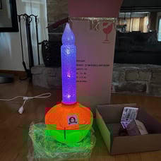 2- Blow Mold Christmas Bubble Lite Light NEW 24” color changing