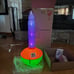 2- Blow Mold Christmas Bubble Lite Light NEW 24” color changing
