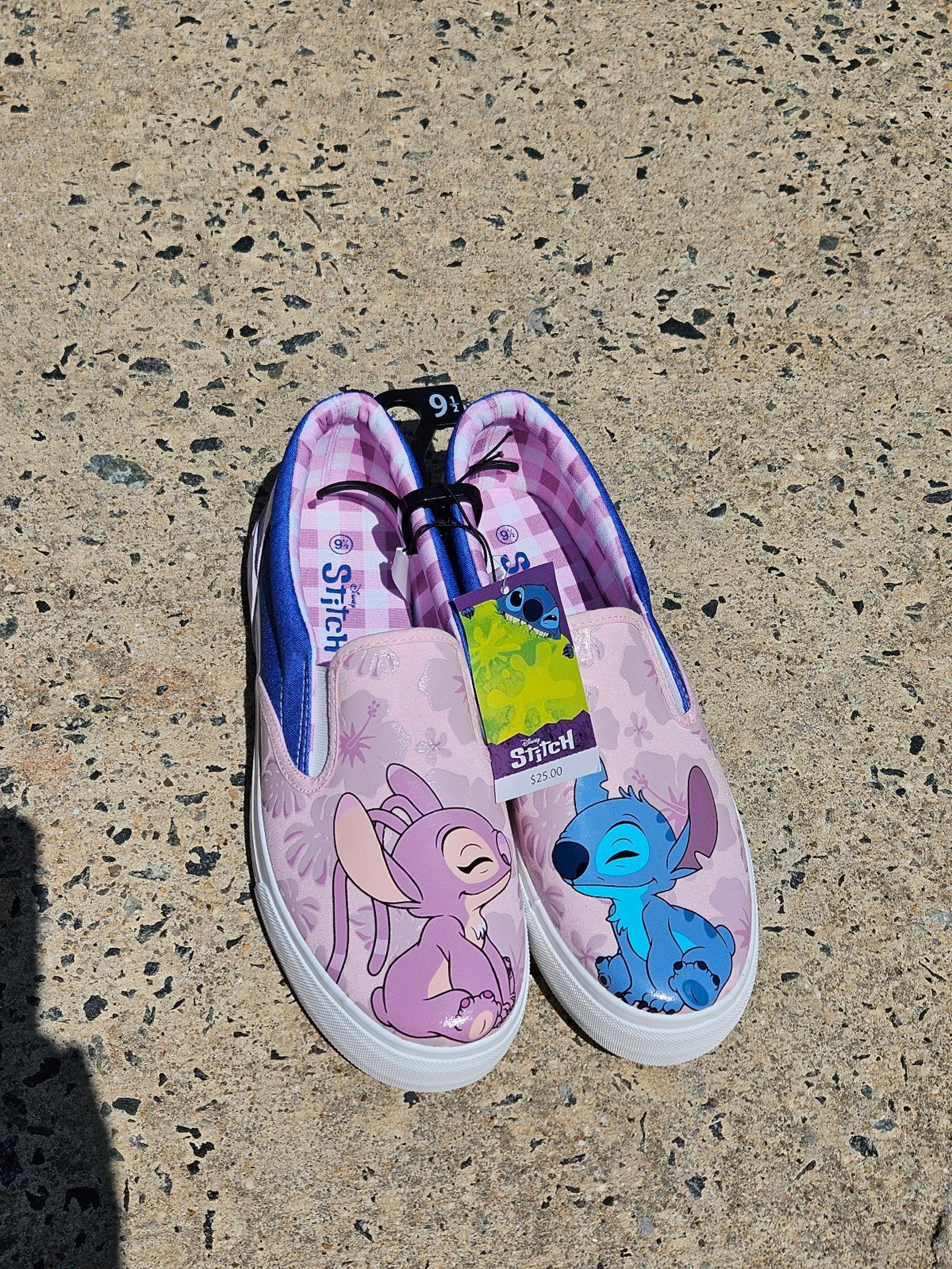 Disney Stitch & Angel Low Top Slip-on Sneakers
