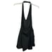 Guess Criss-Cross Halter Romper Black V-Neck Sleeveless Shorts Ruched Size XL