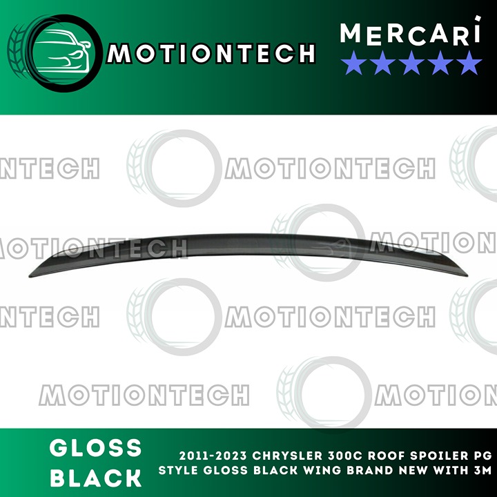 2011-2023 Chrysler 300C Roof Spoiler PG Style Gloss Black Wing Brand New With 3M