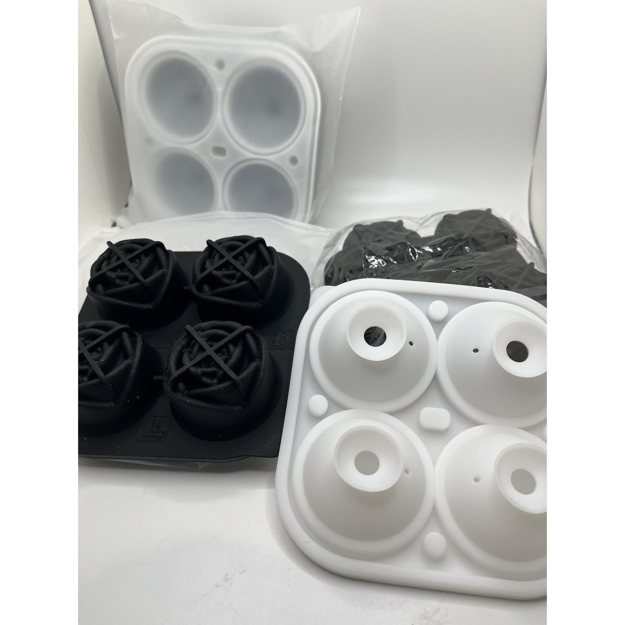 50 Pack Large Rose Silicone Ice Cube Flower Maker Tray Sphere Mold Bar Whiskey
