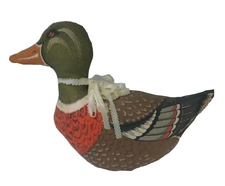 2 Pin Cushions Pair Of Vintage Mallard Duck Sewing Display Farmhouse Decor Large