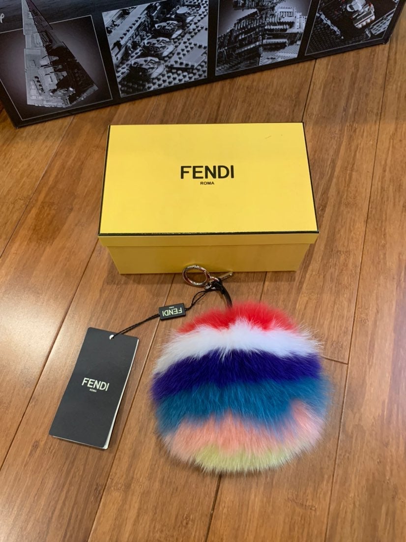 New) authentic Fendi pompom bag charm