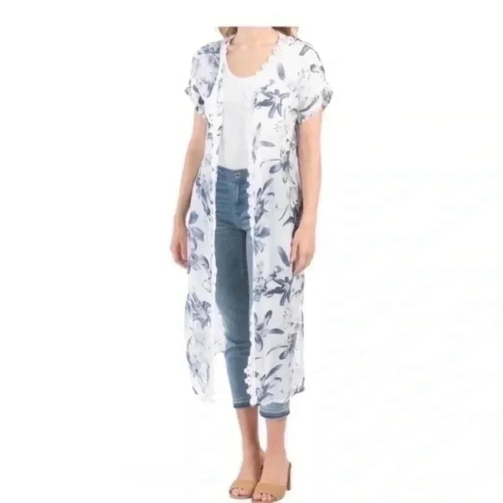 Elena Baldi floral print kimono ONE SIZE