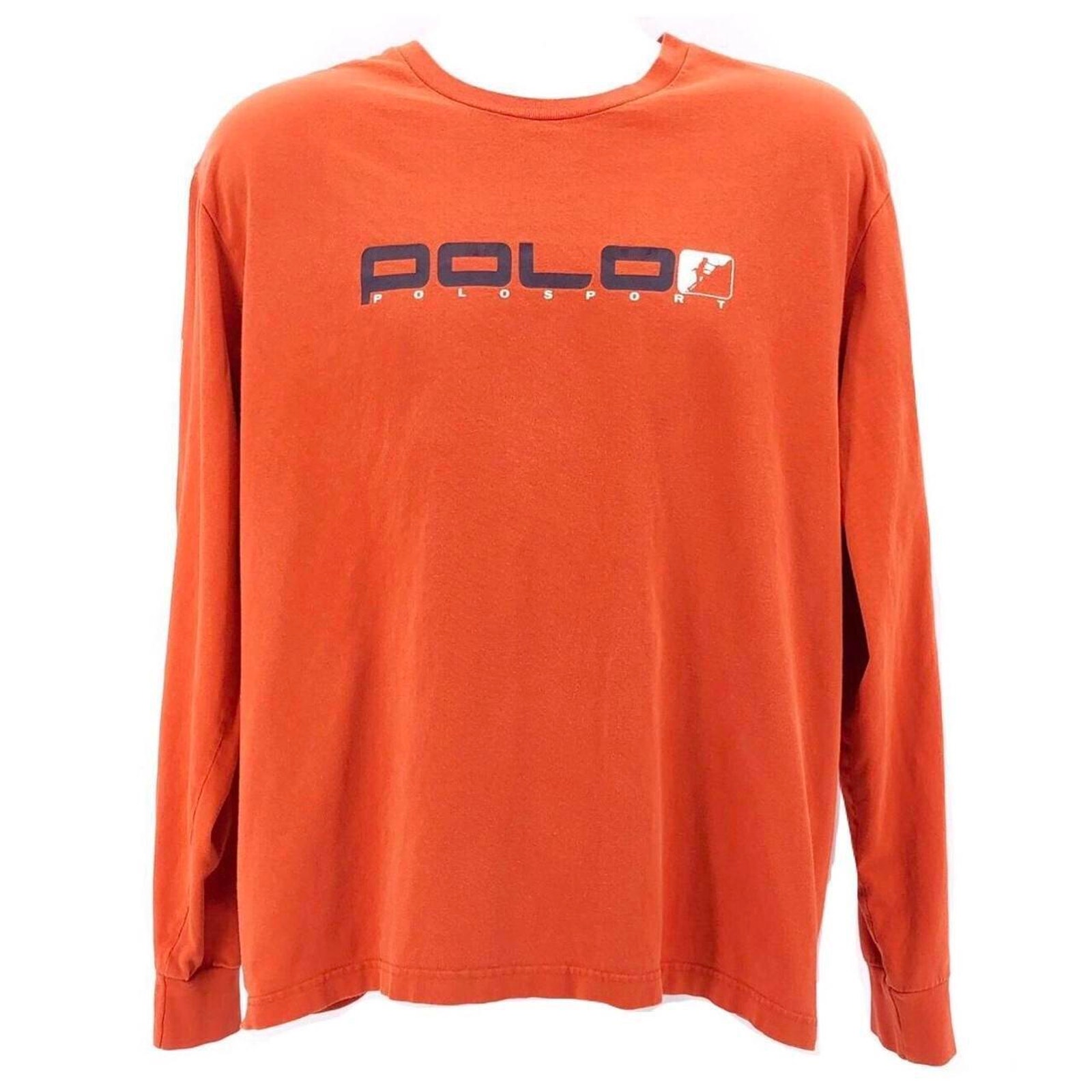 90s polo sport orange long sleeve tshirt 1990s vintage