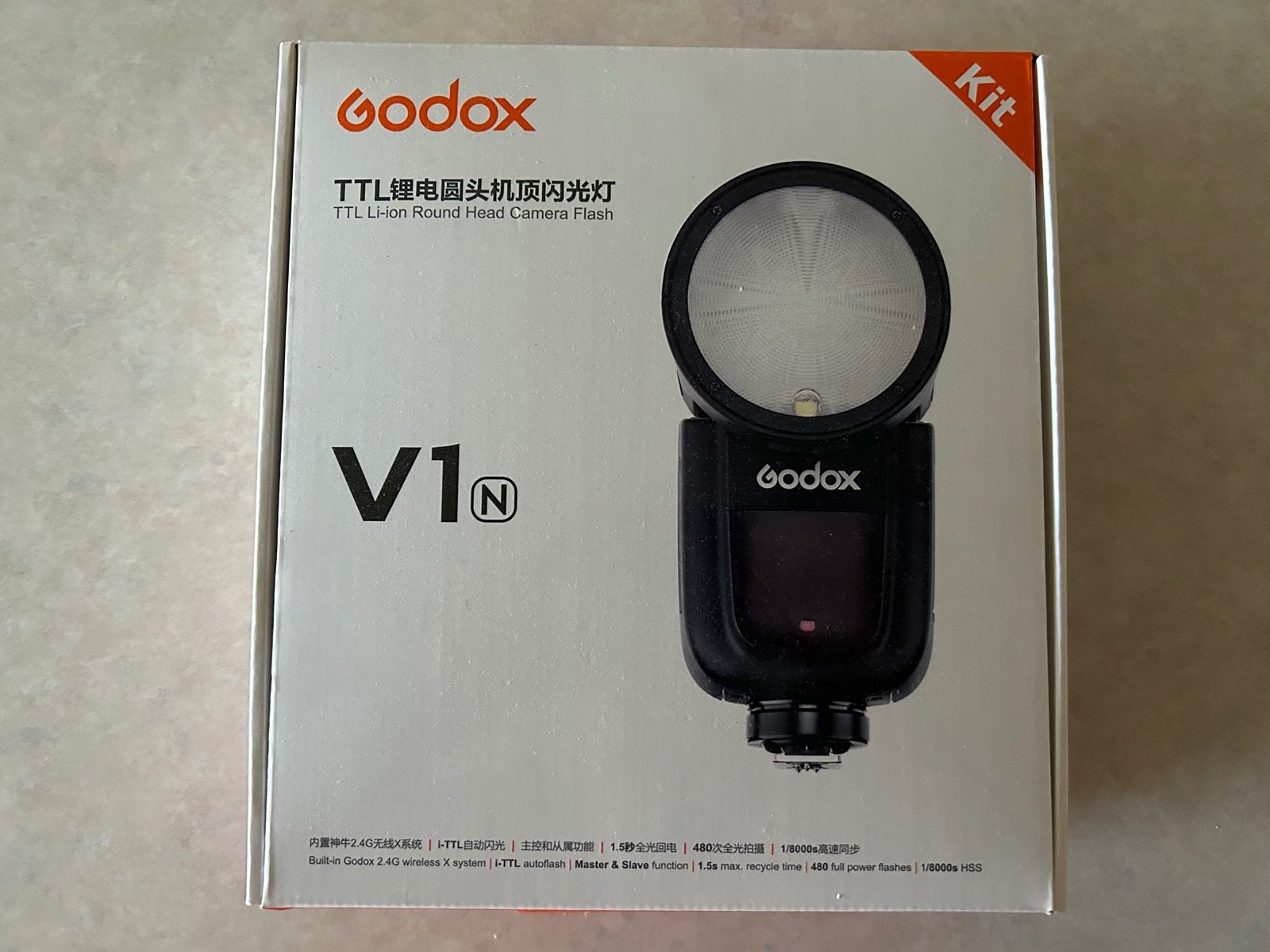 Godox V1 TTL Flash with Flash Trigger for Nikon (Brand new)