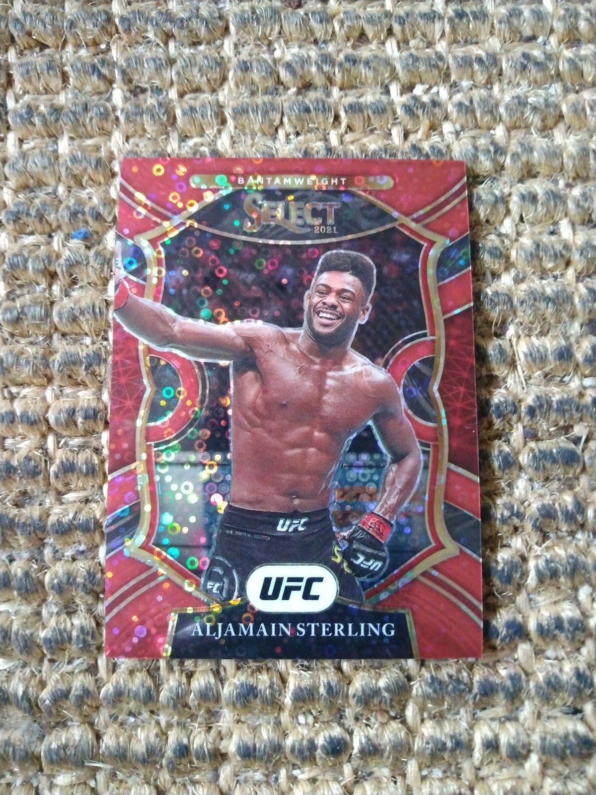 2021 Panini UFC Select Debut sp154/199 Aljamain Sterling RED DISCO PRIZM
