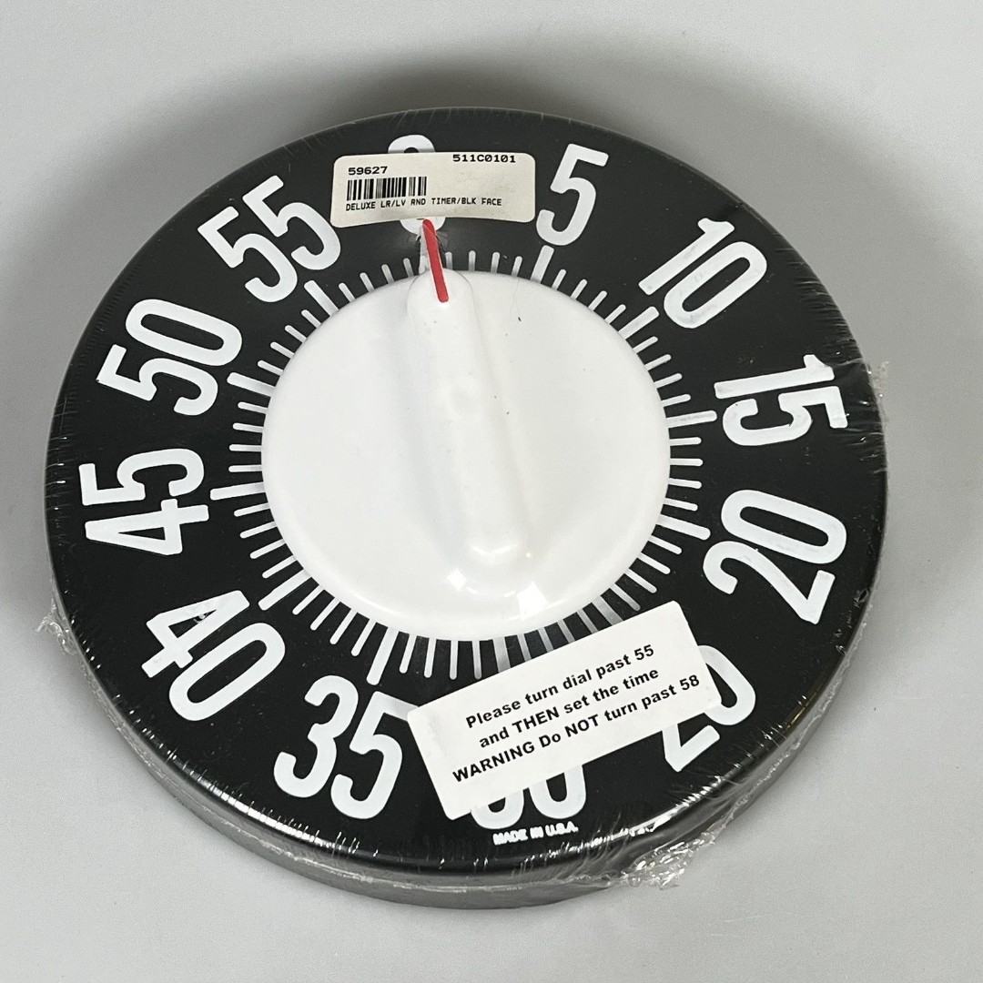 Maxi-Aids 59627 Deluxe Wall Timer LR/LV RND Black / White USA 8 New Sealed A1