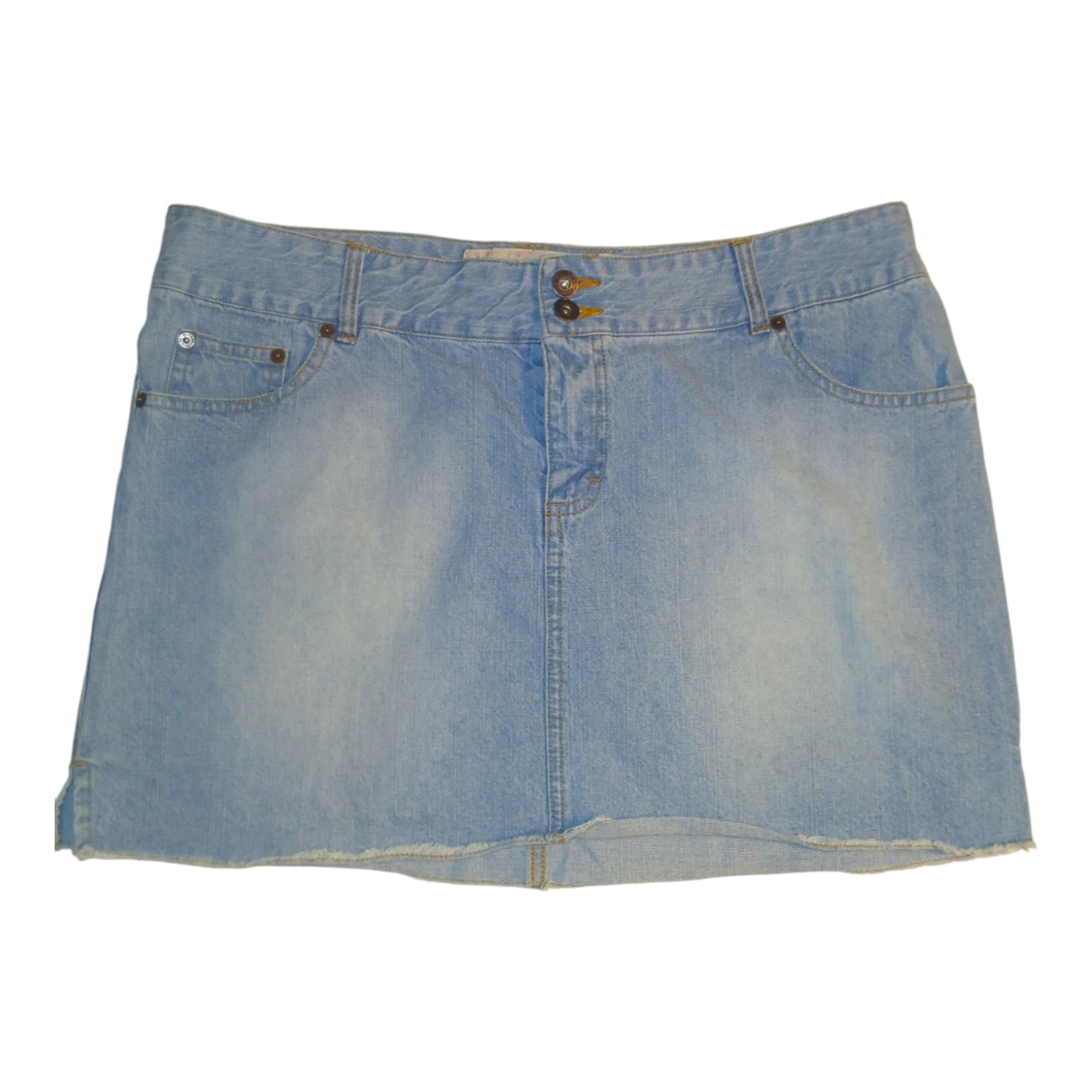Route 66 Vintage Women's Size 16 Denim Jean Retro Mini Skirt