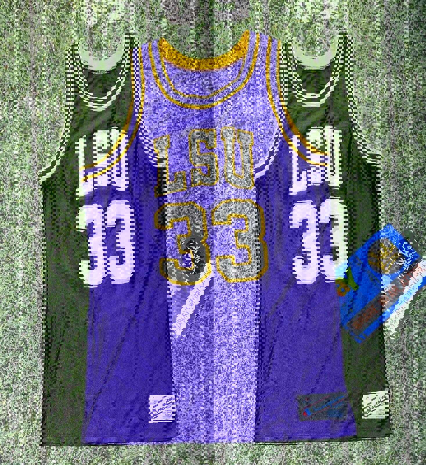 LSU Tigers Shaquille O'Neal #33 CHAMPION 1990/91 Jersey NBA NCAA Size 44(L)